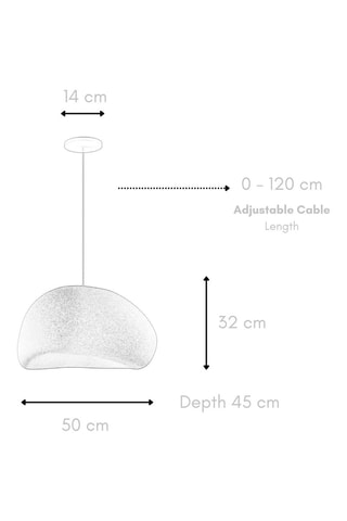 Candeeiro suspenso Wabi Sabi Soluna - Preto - 40 W