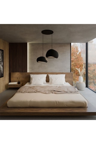 Candeeiro suspenso Wabi Sabi Rawbends - Preto - 2 x 40 W