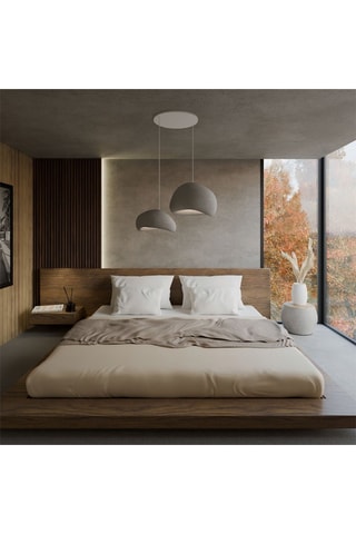 Candeeiro suspenso Wabi Sabi Rawbends - Cinzento-escuro - 2 x 40 W