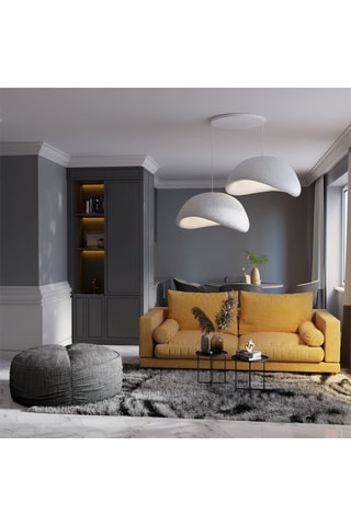 Candeeiro suspenso Wabi Sabi - Branco - 2 x 40 W