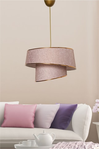 Candeeiro suspenso - Rosa e dourado - 45-60 W