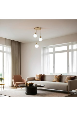 Candeeiro suspenso - Branco - 3 x 40 - 60 W