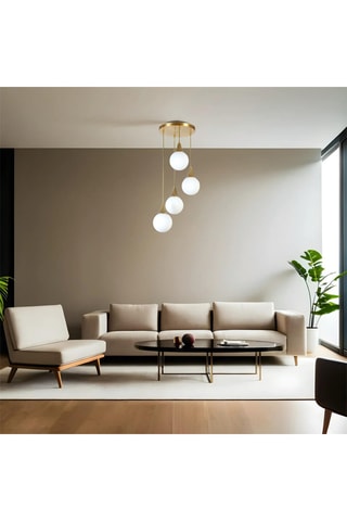 Candeeiro suspenso Afra - Dourado - 4 x 40 W