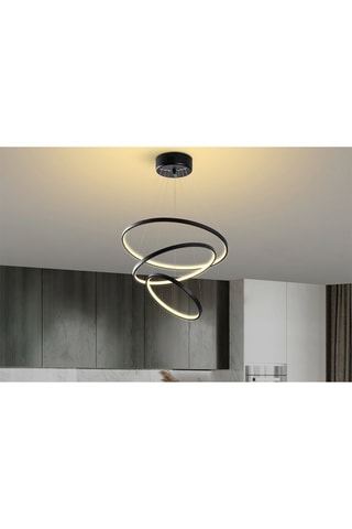 Candeeiro suspenso LED - Preto - 28 W