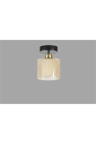 Candeeiro de teto - Âmbar e preto