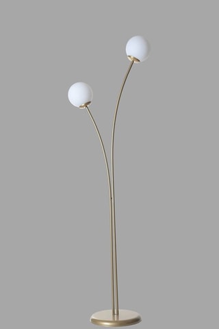 Lampadaire Rose - Doré et blanc - 2 x 60 W