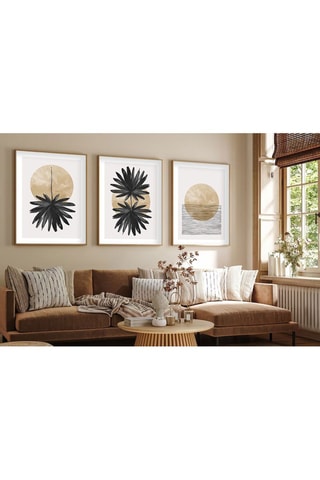 3 pinturas decorativas emolduradas em MDF Damien - 35 x 50 cm