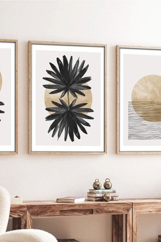 3 pinturas decorativas emolduradas em MDF Damien - 35 x 50 cm