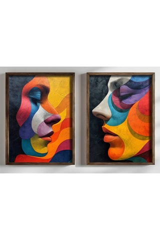 2 pinturas decorativas emolduradas em MDF Rosalie2 - 50 x 70 cm