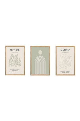 3 quadros de madeira maciça