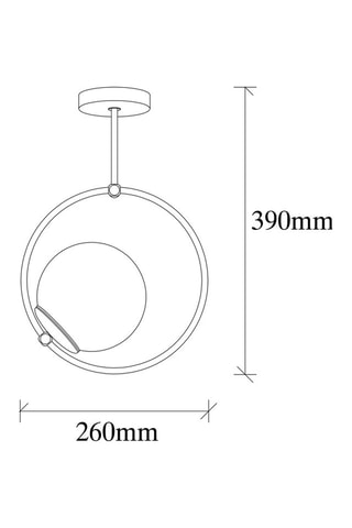 Candeeiro suspenso - Preto - 40 W