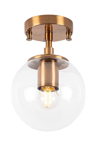 Candeeiro de teto Atmaca - Dourado e transparente