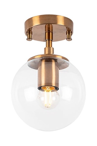 Candeeiro de teto Atmaca - Dourado e transparente