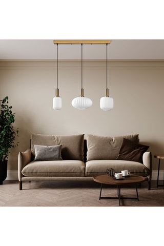 Candeeiro suspenso Asker - Dourado - 3 x 40 W