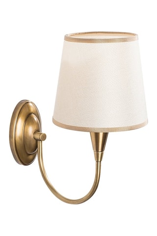 Aplique de parede Prado Branco e dourado