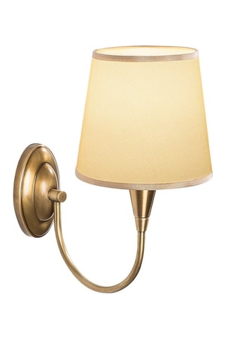 Aplique de parede Prado Branco e dourado