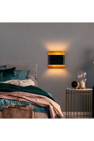 Aplique de parede Bera - Preto - 2 x 10 W