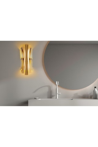 Aplique de parede Linea - Dourado - 2 x 40 W