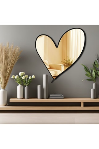 Espelho - 43 x 48 cm - Dourado e preto