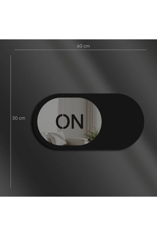 Espelho - 60 x 30 cm - Preto