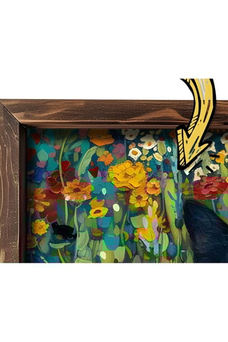 Pintura decorativa com moldura em DF Hippolyte - 50 x 70 cm