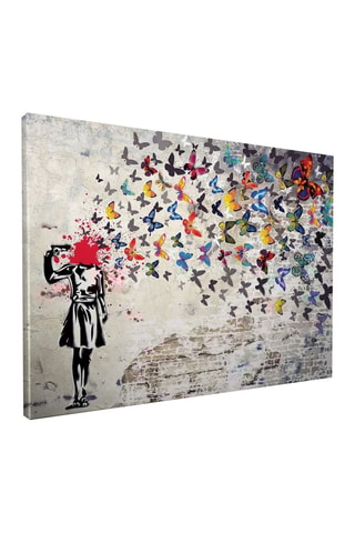 Quadro "Butterfly Girl" Banksy - 50 x 70 cm