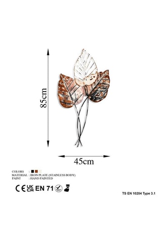 Decoração de parede Fall 1- 45 x 85 cm - Preto e castanho