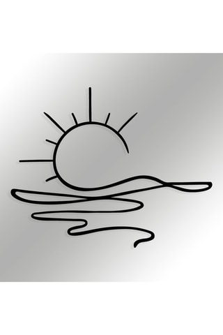 Decoração de parede Alborada - Preto - 55 x 44 cm