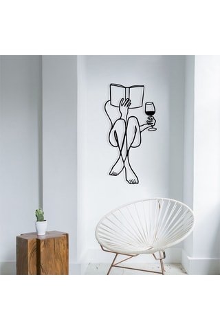 Decoração de parede Bien - Preto - 38 x 73 cm