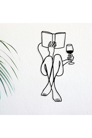 Decoração de parede Bien - Preto - 38 x 73 cm