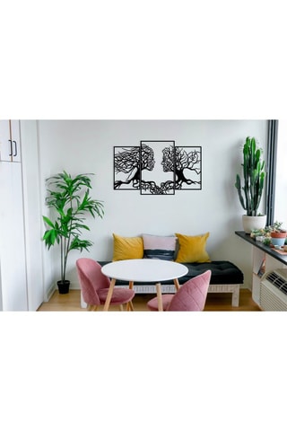 Decoração de parede Love Tree - 116 x 71 cm - Preto