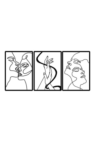 Decoração de parede The Unity Of Love - 109 x 50 cm - Preto