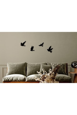 Decoração de parede -  18 x 20 / 16 x 15 / 12 x 15 / 15 x 13 cm - Preto