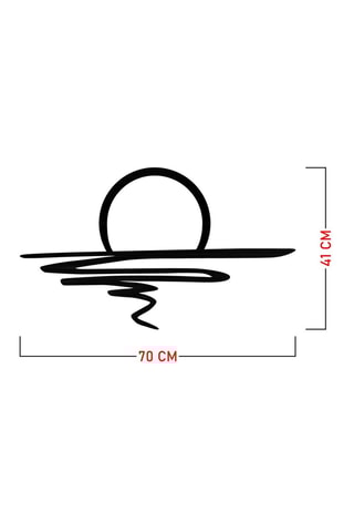 Decoração de parede Sparkle - 70 x 41 cm - Preto