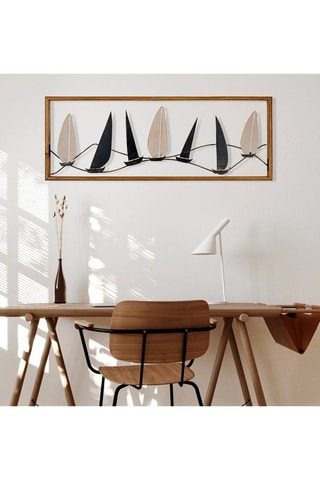 Decoração de parede Guzelce 
Bege e preto