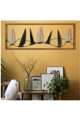 Decoração de parede Guzelce 
Bege e preto