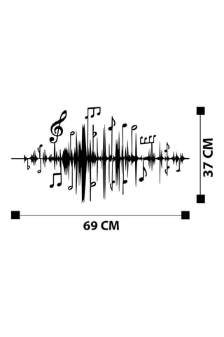 Decoração de parede Lal 69 x 37 cm - Preto