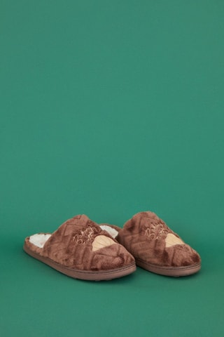 Gevoerde pantoffels - Bruin