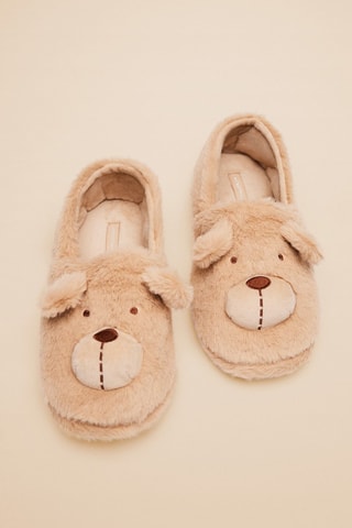Gevoerde pantoffels - Bruin