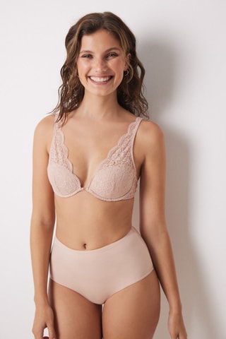 Hipster hoge taille - Poederroze