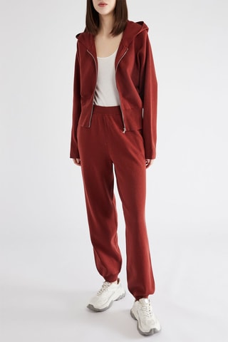 Joggingbroek Hoge Taille - Bordeauxrood