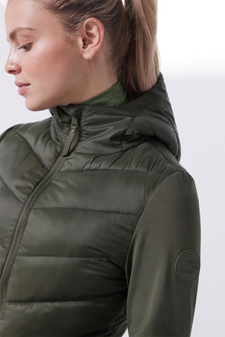 Gewatteerde Jas met Capuchon - Groen