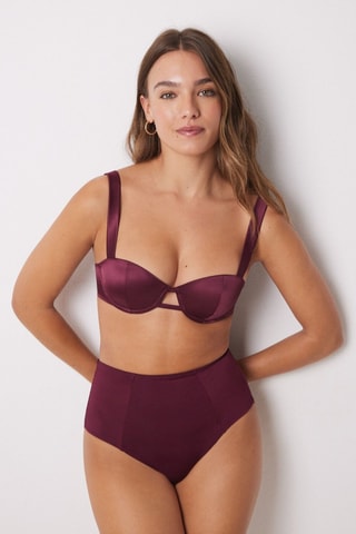 Slip met hoge taille - Bordeauxrood