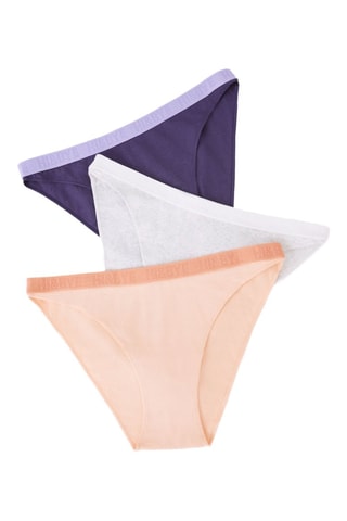 3 Slips - beige en gemêleerd lichtgrijs