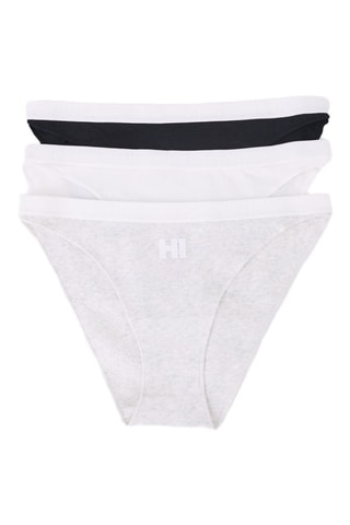 3 Slips - Wit en Gemêleerd Lichtgrijs