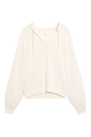 Sweater Relaxed Fit met Capuchon - Ecru