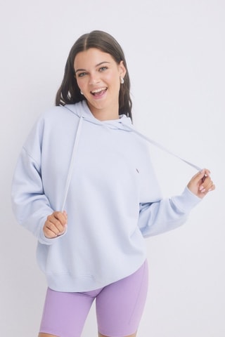 Sweater met Capuchon - blauw en lichtpaars