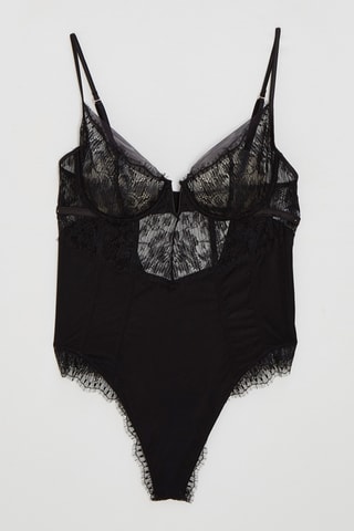 Body in pizzo - Nero