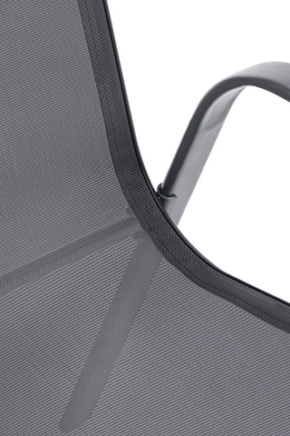 Chaises de jardin empilables en textilène gris anthracite - lot de 4