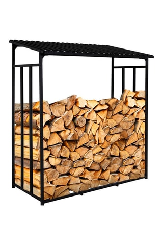 Abri-bûches avec housse de protection - 190 x 70 x 185 cm